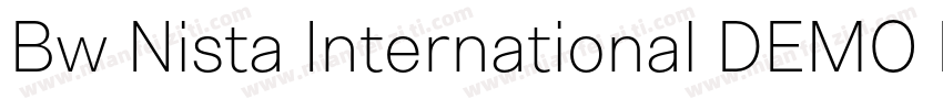 Bw Nista International DEMO Black字体转换